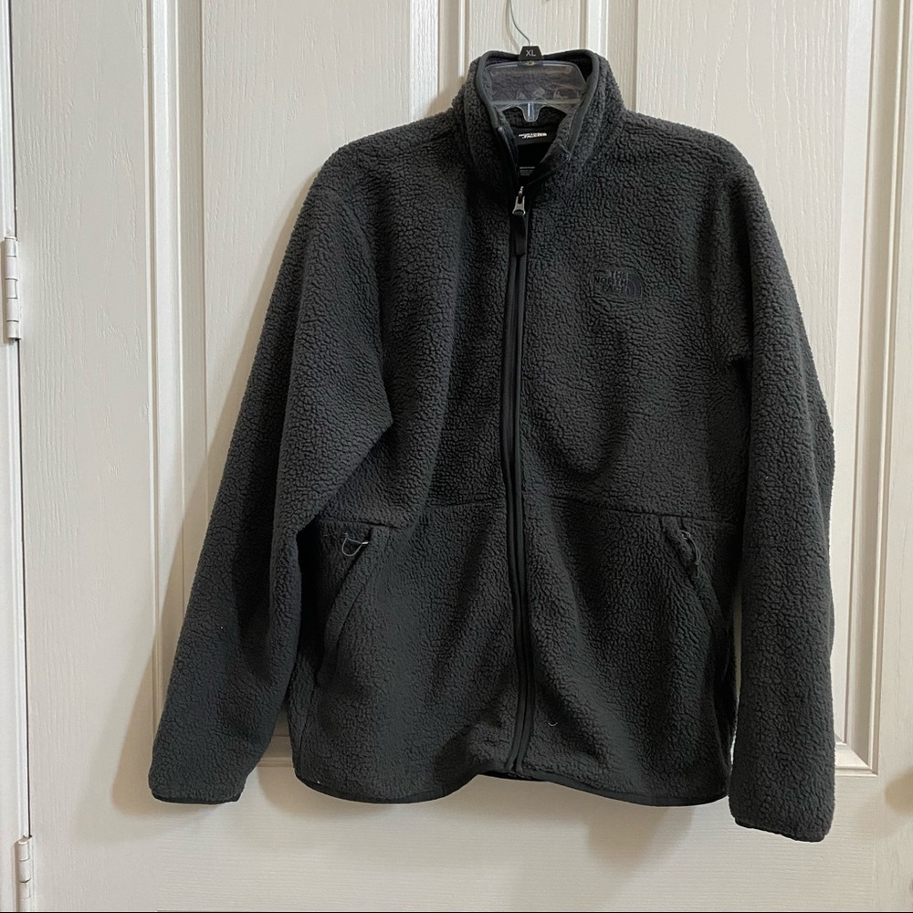 The North Face Men's Gray Full Zip Jacket Size L 100% Polyester